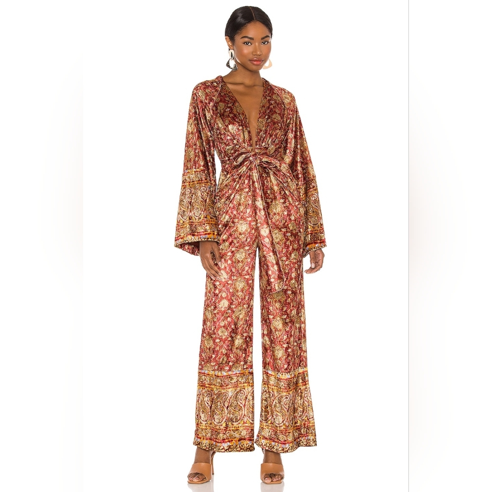 NWOT Free People Harper Printed One Piece in Sangria